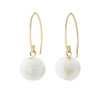 Jilzarah Sahara Ivory Single Bead Dangle Earrings