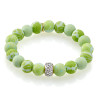 Jilzarah Seaside Green Beads & Crystal Stretch Bracelet