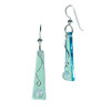 Deveer Fused Glass Purity Earrings aqua