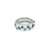 Brighton Love Message B Radiant Multi-Color Crystals Silver Band  Ring