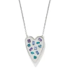 Brighton Love Message B Radiant Reversible Silver Crystal Necklace