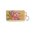 Brighton Rose Petal Straw and Leather Long Rockmore Crossbody Wallet