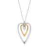 Brighton Love Message B Calm Gold Silver Triple Heart Necklace