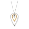 Brighton Love Message B Calm Gold Silver Triple Heart Necklace