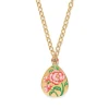 Brighton Enamel Rose Petal Gold Teardrop Pendant Necklace
