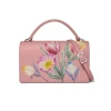 Brighton La Tulipe Tulips Petal Pink Mini Crossbody Flap Satchel Purse