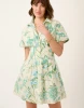 Spartina 449 Seawall Branches Cecily Short Sleeve Shirt Dress