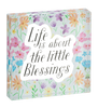 Ganz Blooms Beveled Glass Tabletop Block Sign