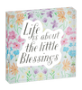 Ganz Blooms Beveled Glass Tabletop Block Sign