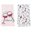 Ganz Wine Glasses & Bottles Tea Towel