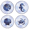 Ganz Blue Watercolor Under The Sea Lunch Plate