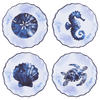 Ganz Blue Watercolor Under The Sea Lunch Plate