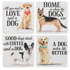 Ganz Stone Dog Coasters With Cute Sayings Set of 4
