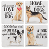 Ganz Stone Dog Coasters With Cute Sayings Set of 4