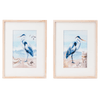 Ganz Wood Framed Blue Heron 2 Piece Wall Art Set