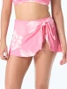 Coco Contours Pink Island Heat Halo Sarong Swim Skirt Bottom