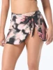 Coco Contours Plumeria Haze Halo Sarong Skirt Swim Bottom