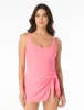 Coco Contours Keepsake Empress One Piece Sarong Camelia Pink Swimsuit Swimdress