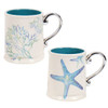 Silver Plated Handle Sealife Mug