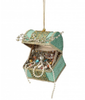 Regency Aqua Glitter Sea Jewels Treasure Chest Ornament