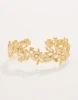 Spartina 449 Posy Party Flowers Gold Cuff Bracelet