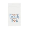 C & F Beach & Dog Waffle Weave Kitchen Towel