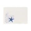 Rightside Design Tidal Blue Starfish Treasures Embroidered Rectangle Placemat