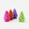 One Hundred 80 Degrees Metallic Vintage Style Lighted Ceramic Christmas Tree