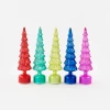 One Hundred 80 Degrees Revolving Lighted Colorful Glass Christmas Tree