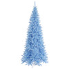 Vickerman Sky Blue LED Lighted Slim Christmas Tree 6.5 feet