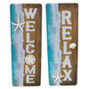 Ocean Waves Welcome or Relax Wall Sign