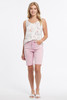 Tribal Audrey Soft Denim Pull On Raw Edge Bermuda Shorts