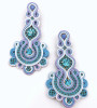 Kassie Embellished Dangle Earrings blue purple