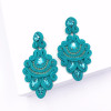 Clara Embellished Dangle Earrings teal