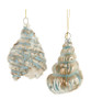 Kurt Adler Glass Conch Shell Ornament Set of 2