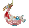 Santa On A Flamingo Pool Float Christmas Tree Ornament