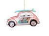Tropical Pink Volkswagon Surfboard Car Christmas Tree Ornament