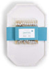 Two's Company White Faux Bamboo Serving Platter and Wood Picks Set  