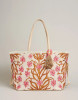 Spartina 449 Pepper Hall Woodblock Floral Jetsetter Tote Bag