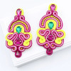 Betsy Embellished Dangle Earrings Magenta