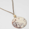 Sylca Marielle Large Marbleized Pendant Statement Necklace