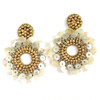 Allie Beads Erica Abalone and Wood Hoop Earrings