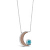 Dune Jewelry Blue Half Moon Larimar and Beach Sand Silver Necklace