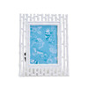 Two's Company Trellis White Bamboo Photo Frame - 5" X 7"