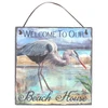 Heron Shorebird Welcome Slate Hanging Sign