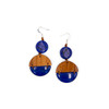 Paulina Wood Circle Tagua Earrings