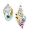 Kurt Adler Jeweled Glass Seashell Ornament