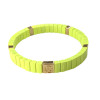 Neon Colors Mini Enamel Bar Tile Stretch Bracelet yellow