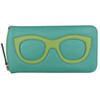 ili New York Eyeglass Frames Graphic Leather Zipper Case