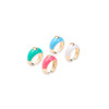 Two's Company Enamel Coated Gold Dome Ring